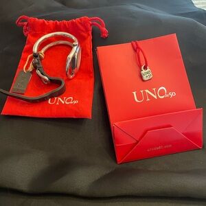 UNO de 50 Silver and Black Women's Watch